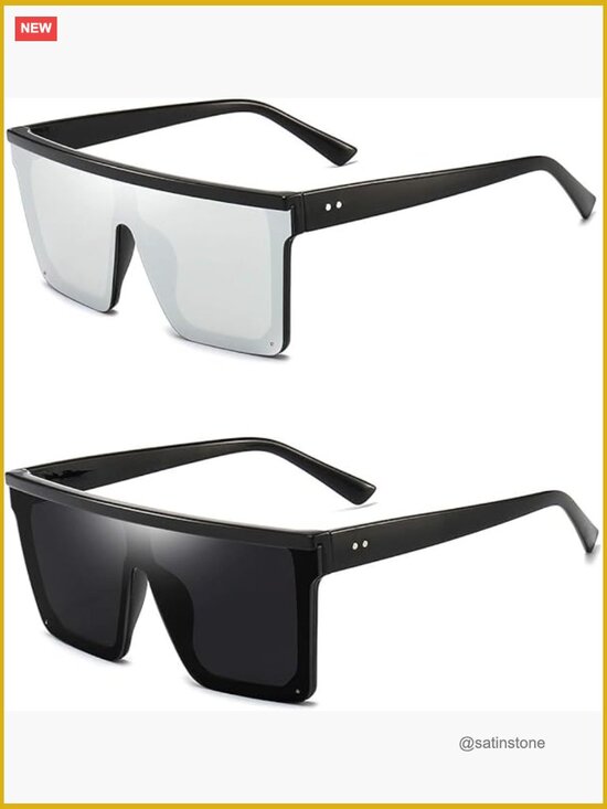 Square Oversized Fashion Sunglasses UV400 Protection for Women Men main image 5